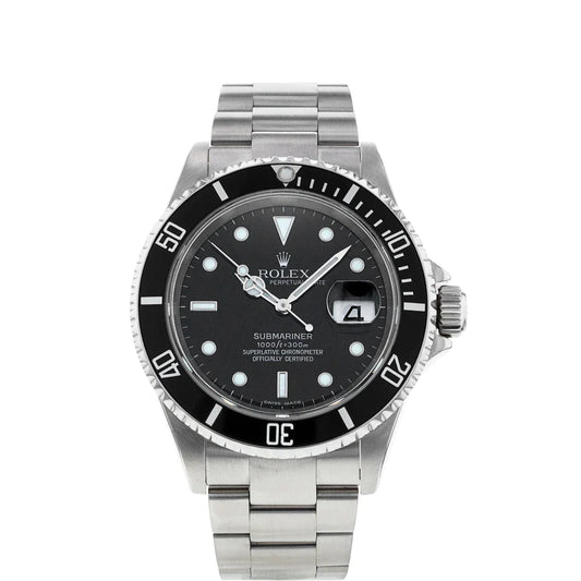 Rolex Submariner 40mm Date Black Dial & Bezel Stainless Steel Watch 116610LN
