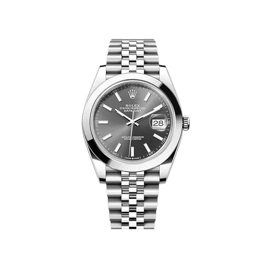 Rolex Datejust 41mm Slate Gray Dial Jubilee Stainless Steel Watch 126300
