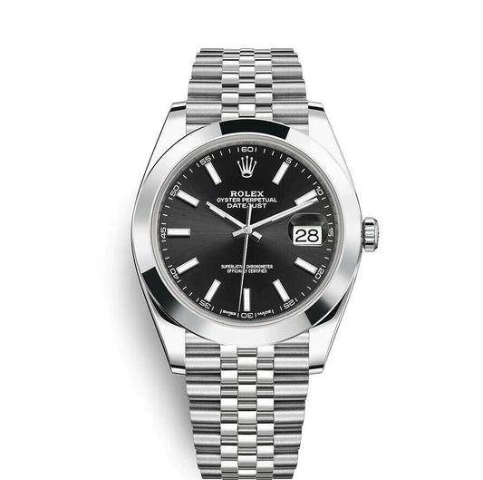 Rolex Datejust 41mm Black Dial Jubilee Stainless Steel Watch 126300