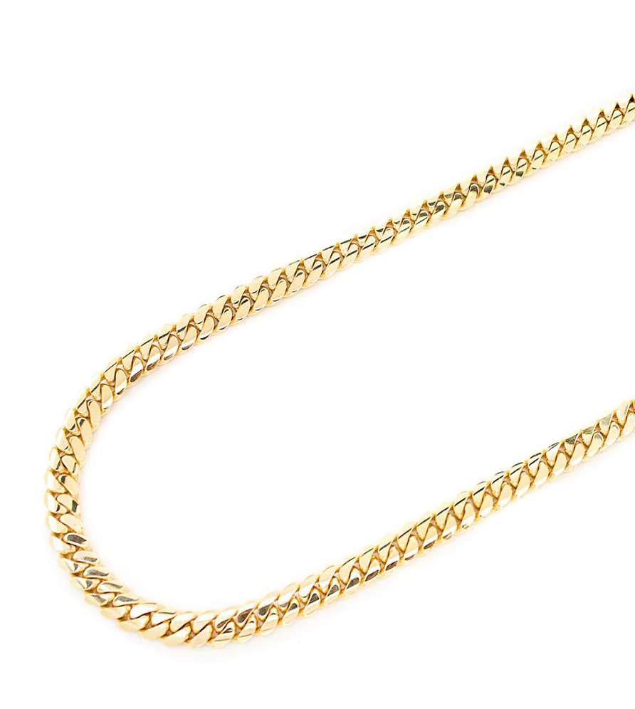 8mm 10K Solid Gold Miami Cuban Chain