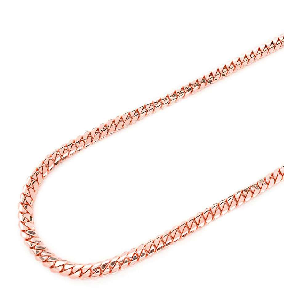 8mm 10K Solid Gold Miami Cuban Chain