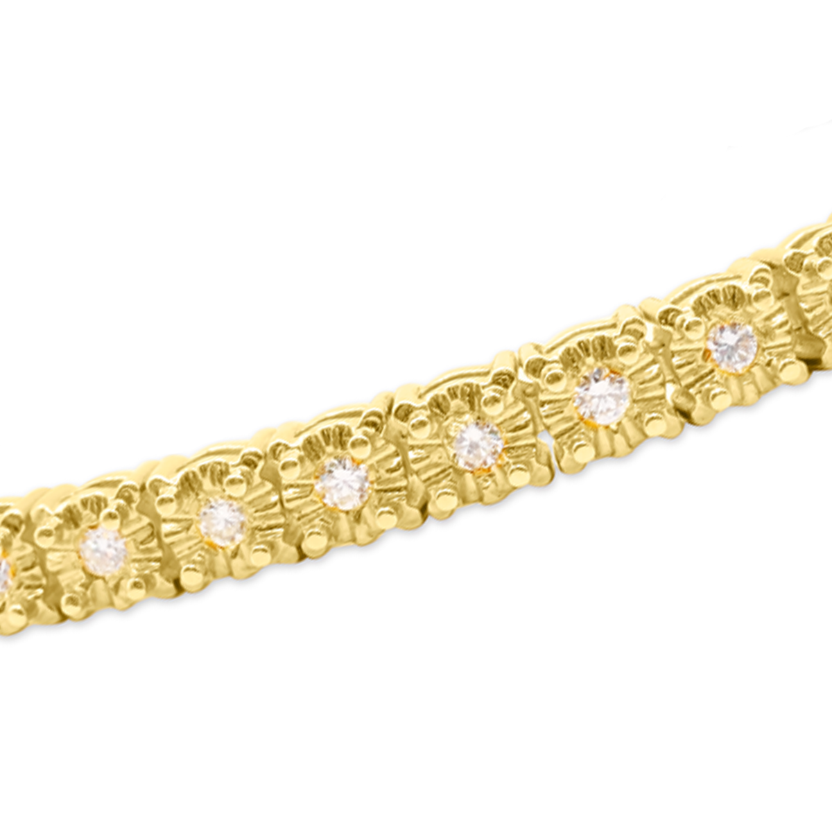 4.8mm 14K Yellow Gold Diamond Bracelet