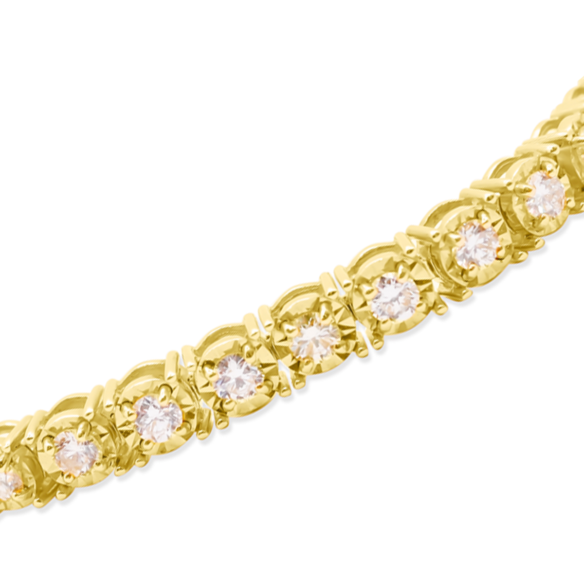 5.8mm 14K Yellow Gold Diamond Bracelet