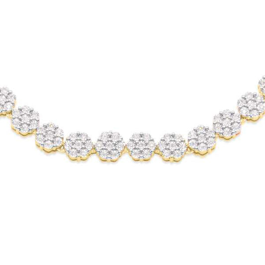 3.5mm 10K Tennis Gold Diamond Necklace