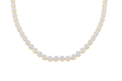 3.5mm 10K Tennis Gold Diamond Necklace