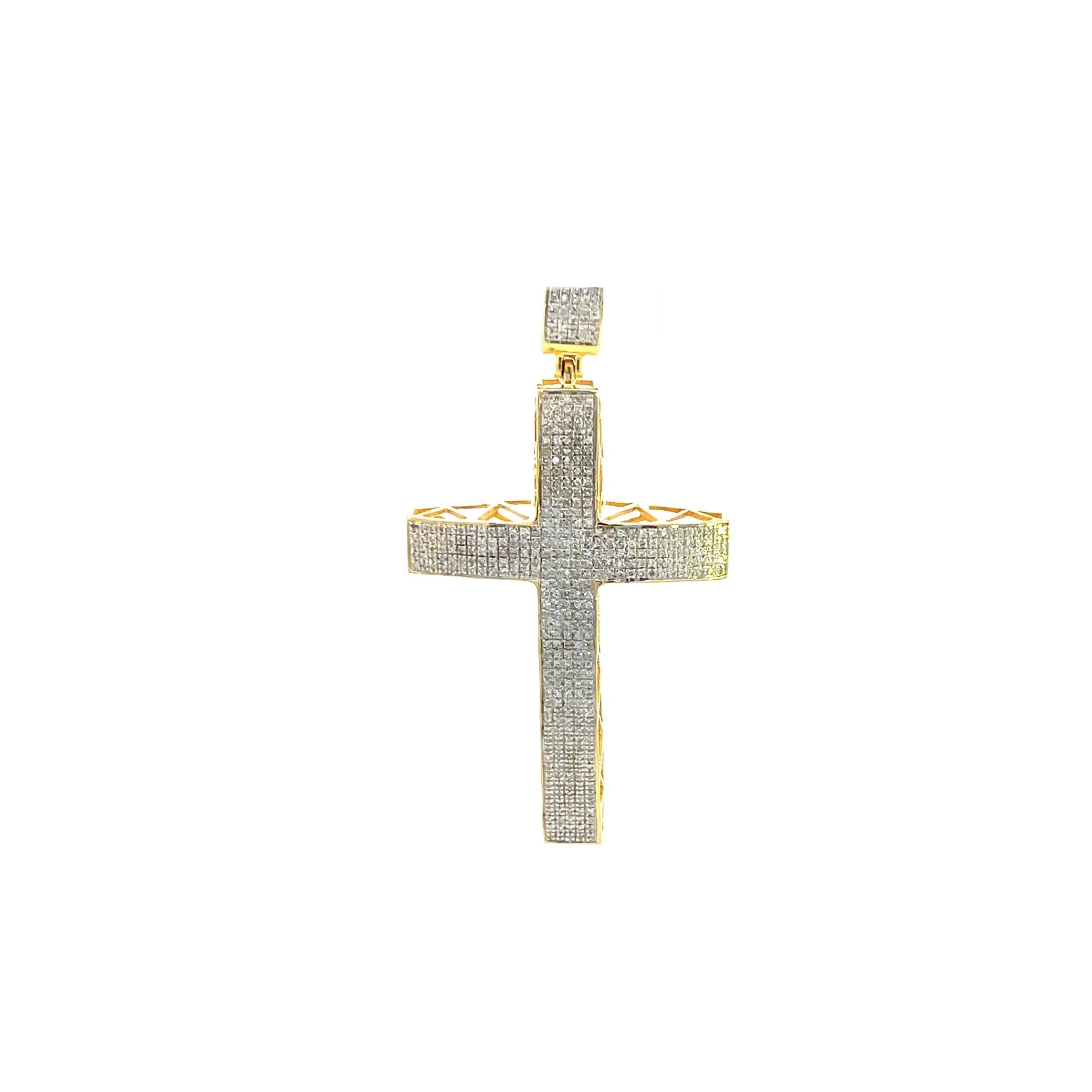 10K Yellow Gold Diamond Pendant for Men 0.26