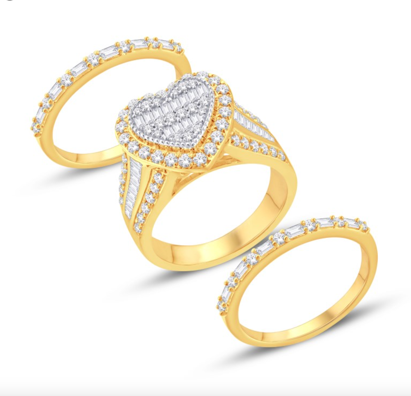 10K Trio Bridal Set 1.75CTW