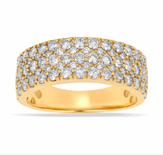 10K Gold Diamond Men's Ring 2.16CT