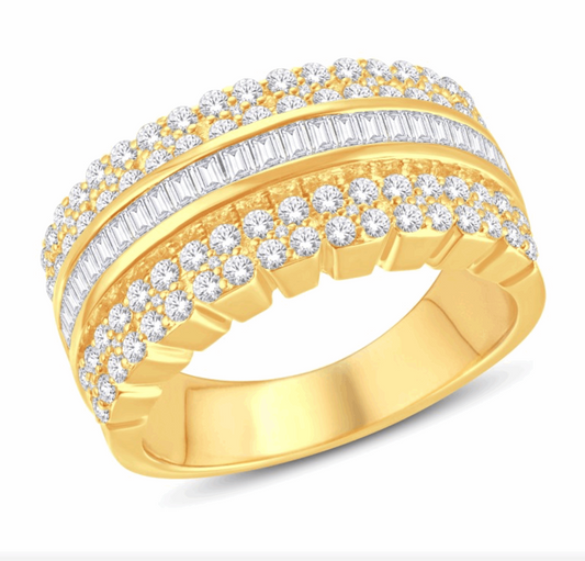 10K Gold Diamond Men's Ring 2.00CT