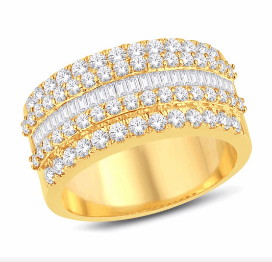 10K Gold Diamond Men's Ring 2.06CT