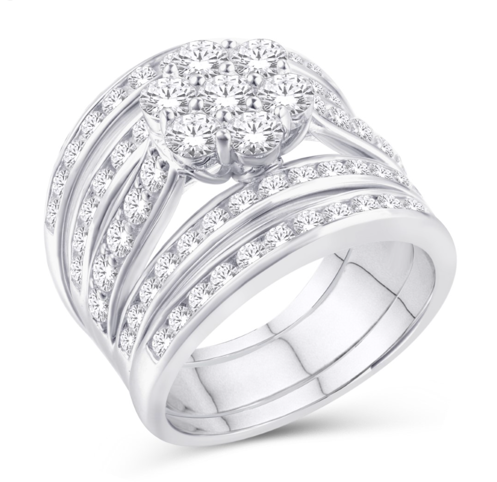 14KT Gold Diamond Women's Ring 2.93CTW