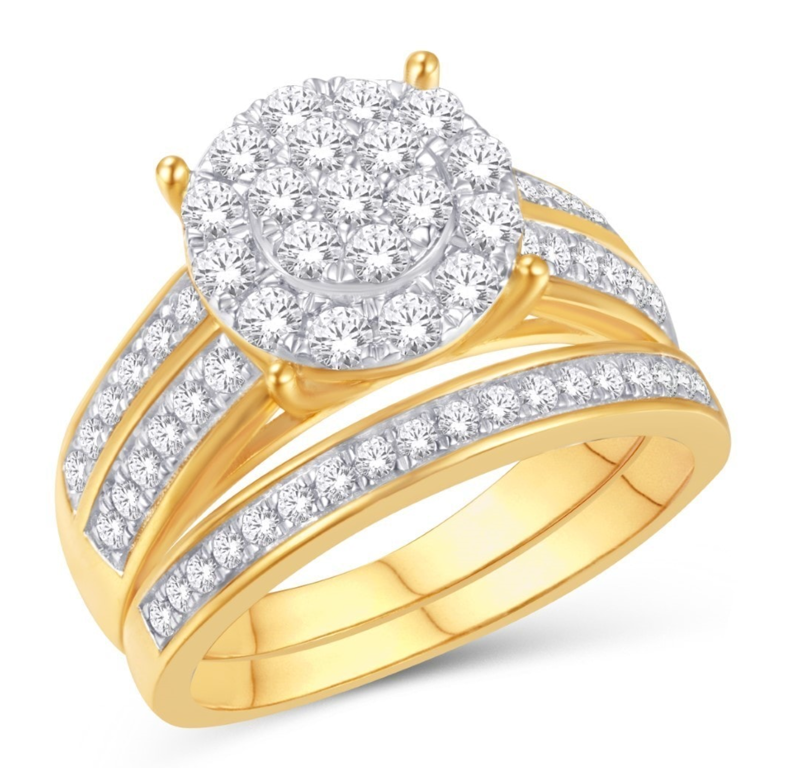 10KT Gold Diamond Women's Ring 0.96CTCTW