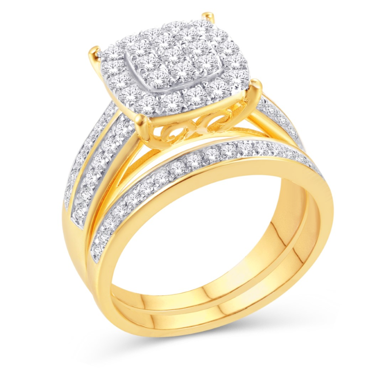10KT Gold Diamond Women's Ring 0.99CTCTW