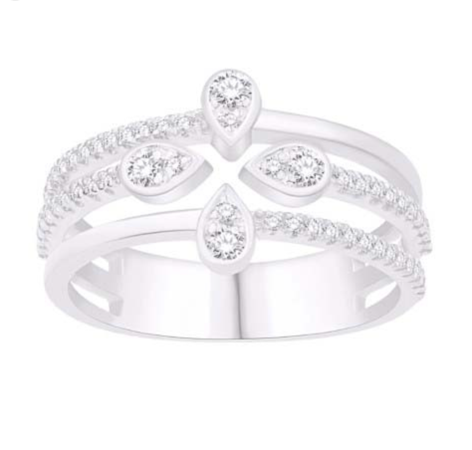 14KT Gold Diamond Women's Ring 0.40CTW