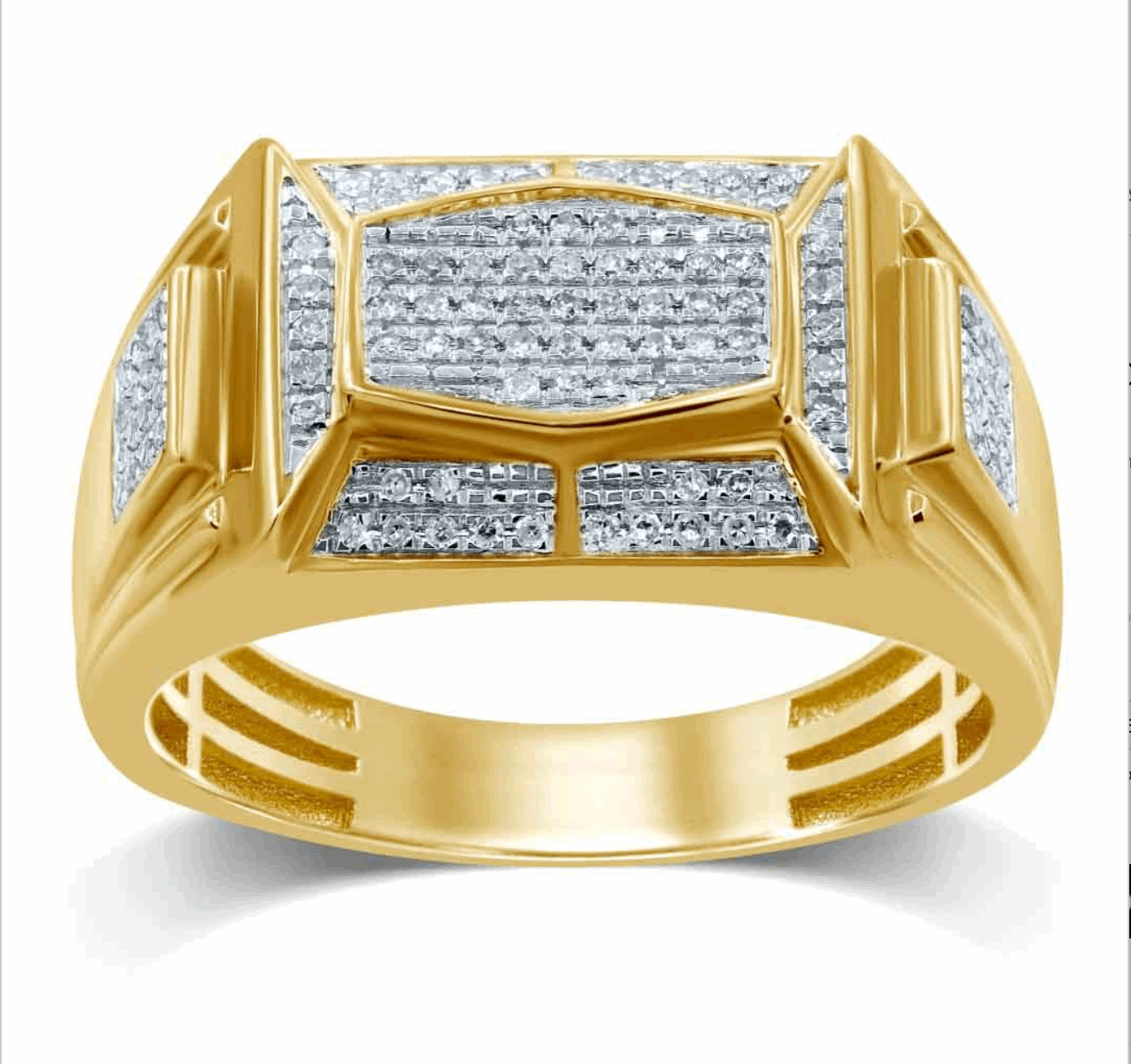 10K Gold Diamond Men's Ring 0.25CT