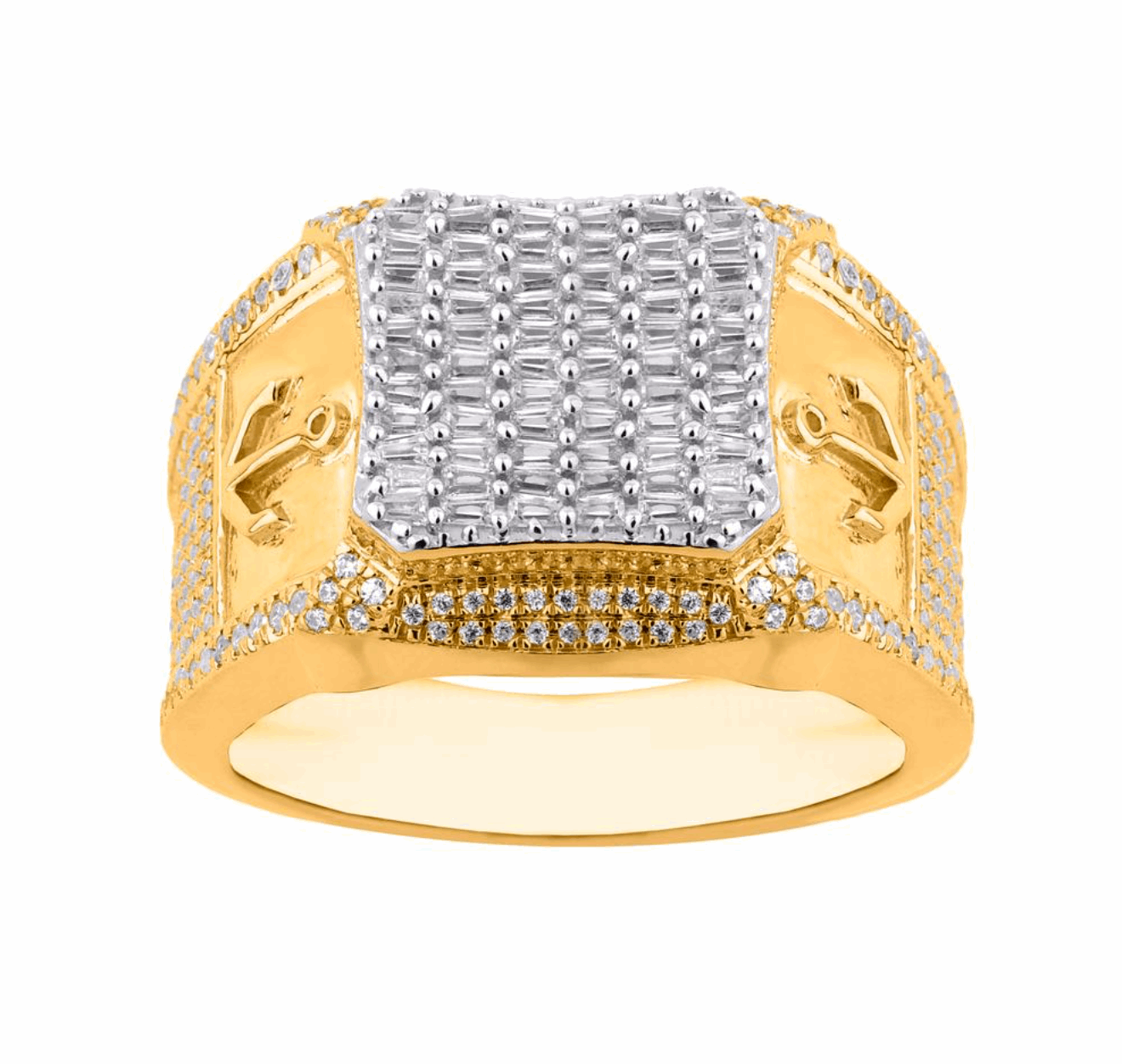 10K Gold Diamond Men's Ring 1.00CT