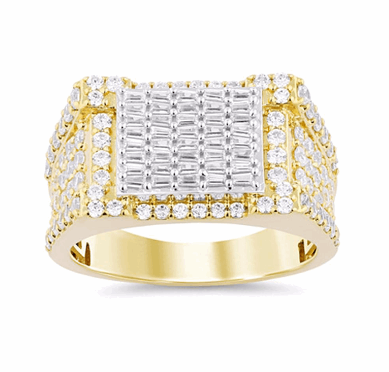 10K Gold Diamond Men's Ring 1.69CT