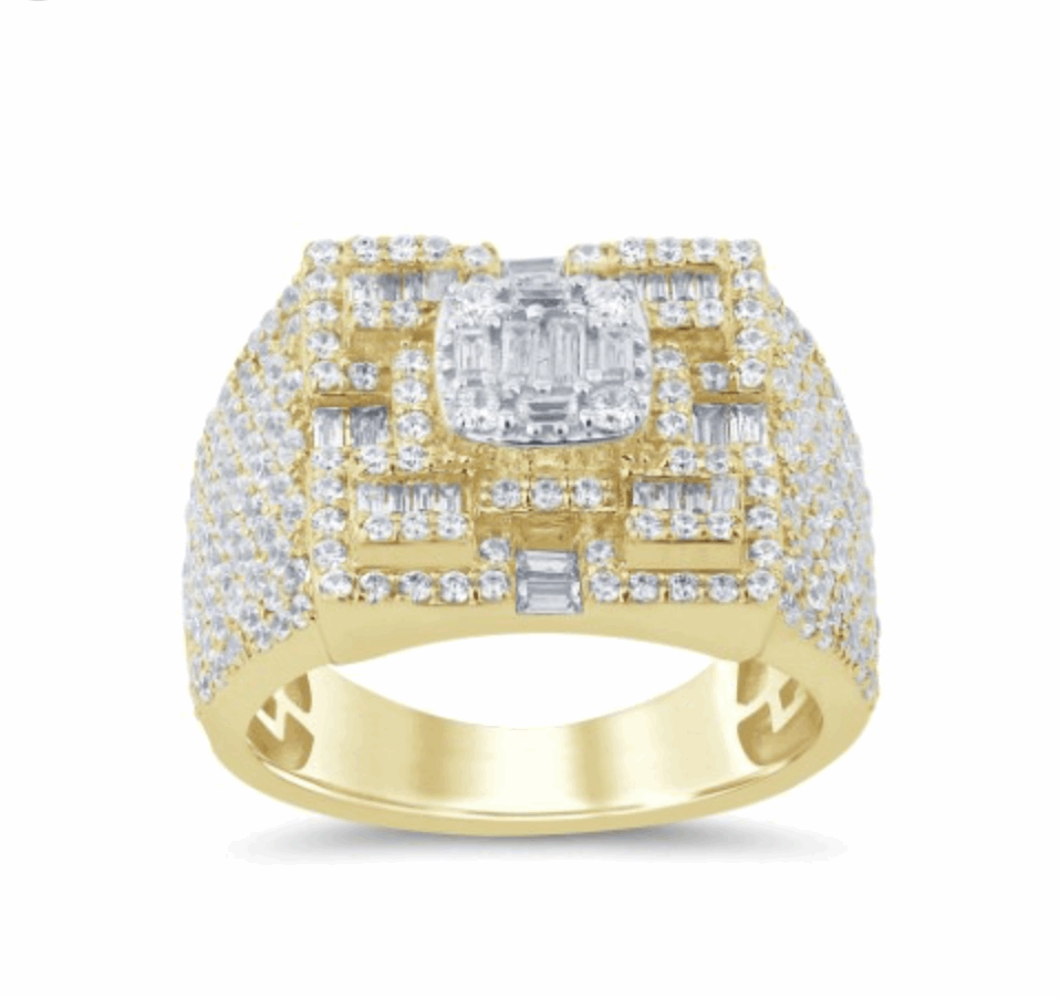 10K Gold Diamond Men's Ring 2.75CT