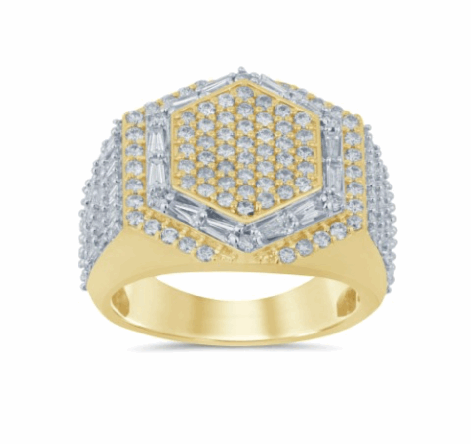 10K Gold Diamond Men's Ring 2.33CT