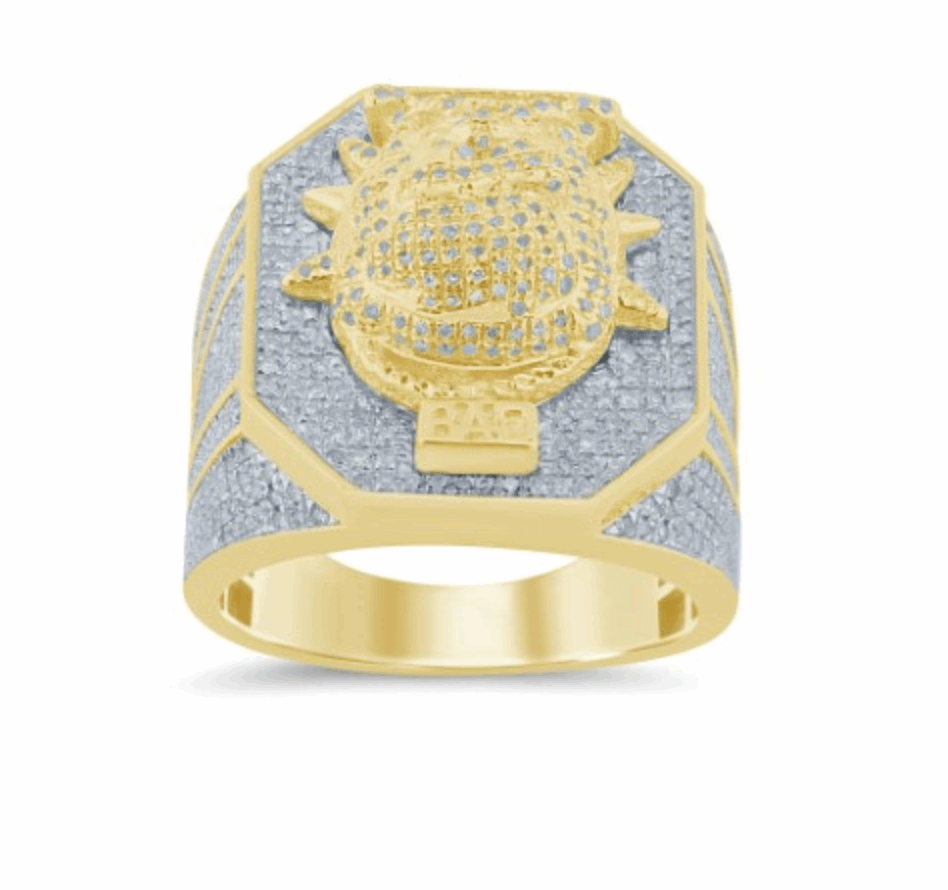 10K Gold Diamond Men's Ring 1.15CT