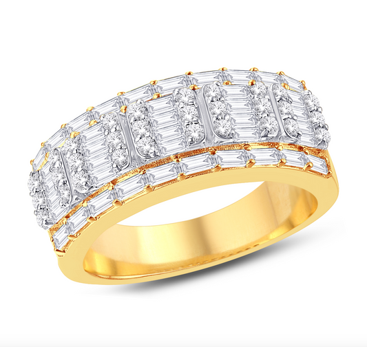 14K Gold Diamond Men's Ring 1.50CT