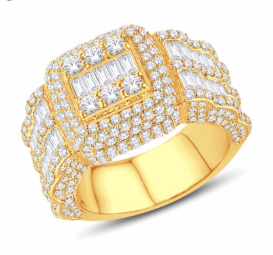 10K Gold Diamond Men's Ring 5.00CT