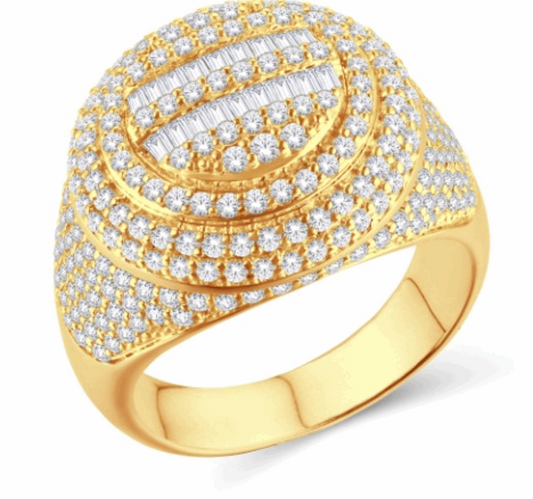 10K Gold Diamond Men's Ring 3.29CT