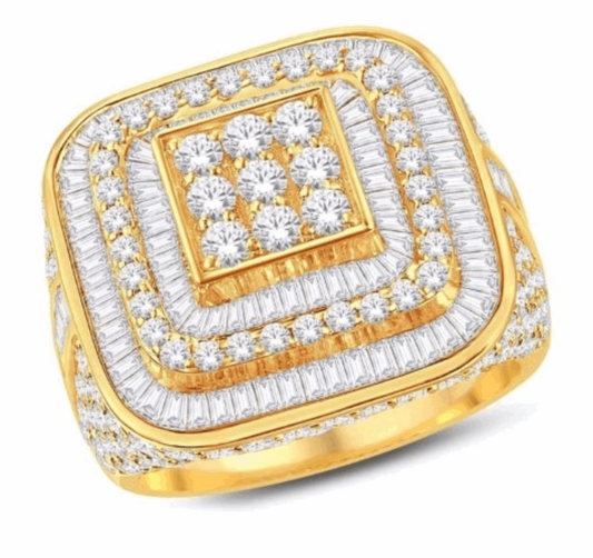 10K Gold Diamond Men's Ring 5.70CT