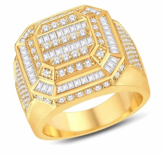 10K Gold Diamond Men's Ring 2.46CT
