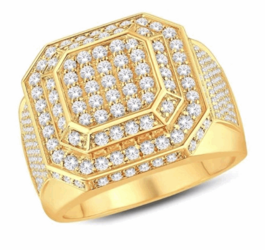 10K Gold Diamond Men's Ring 1.91CT