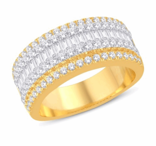 10K Gold Diamond Men's Ring 2.00CT