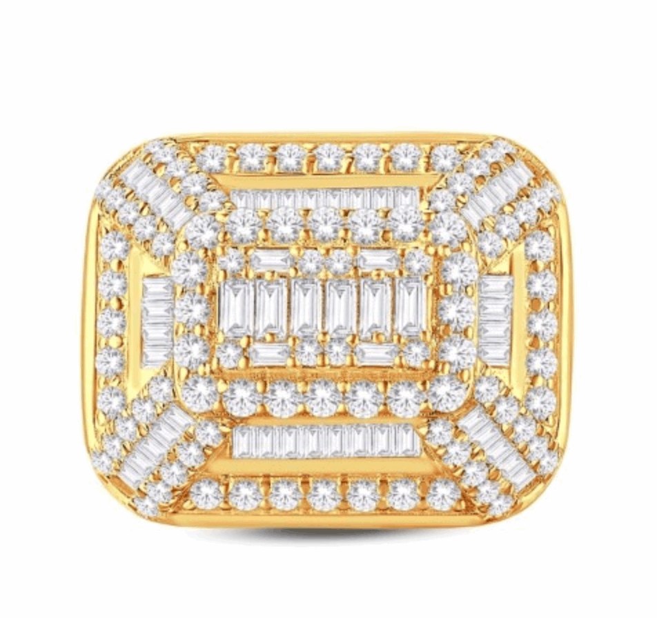 10K Gold Diamond Men's Ring 2.15CT