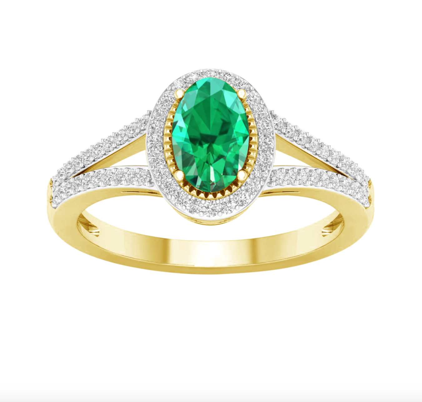 14KT Gold Diamond Women's Ring 0.19CTW