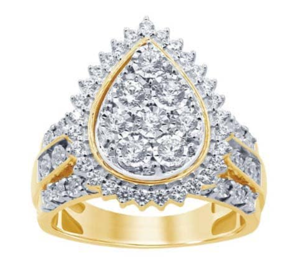 10KT Gold Diamond Women's Ring 1.00CTW