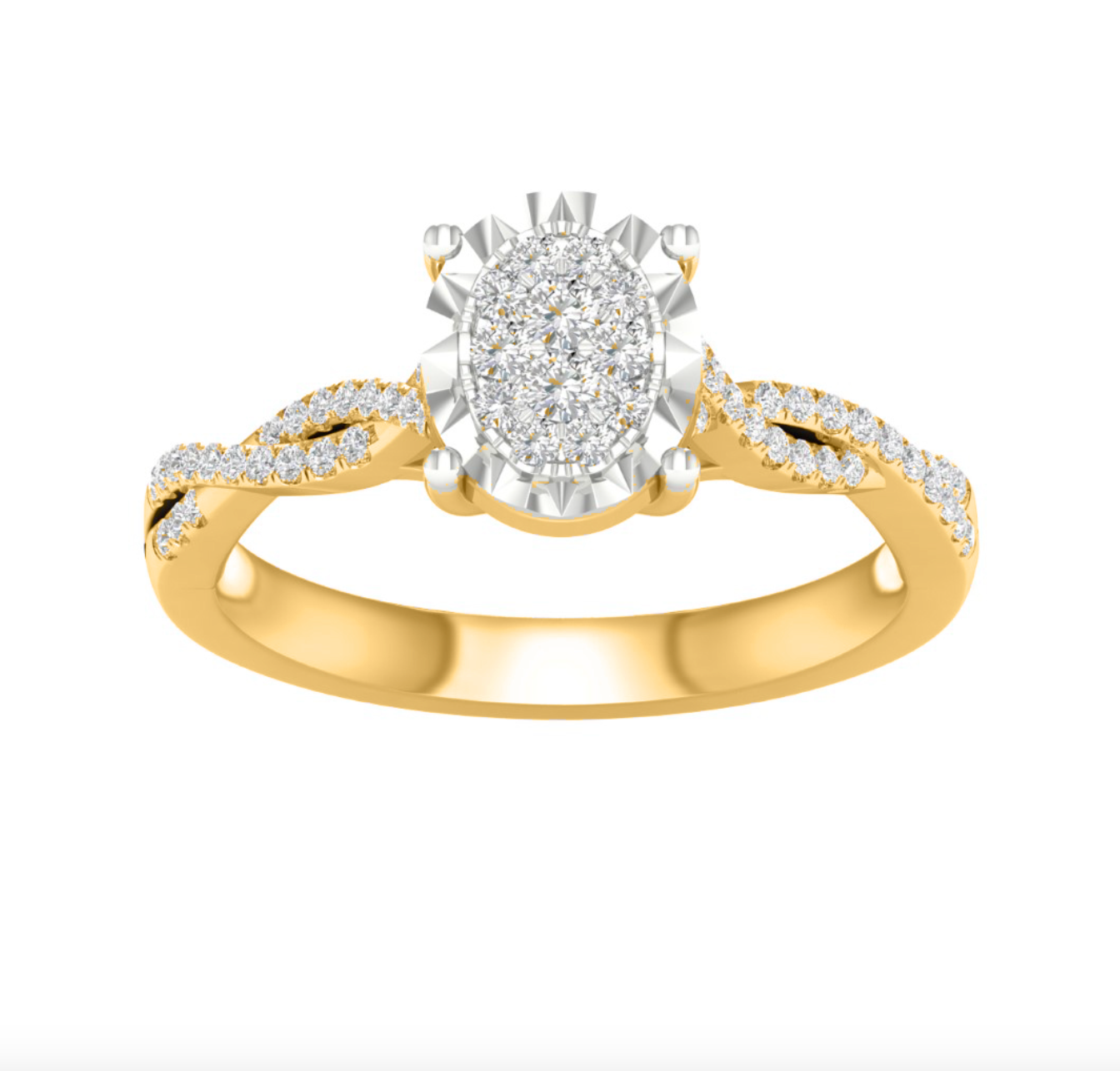10KT Gold Diamond Women's Ring 0.25CTW