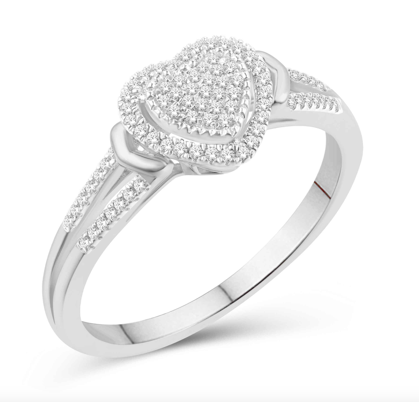 10KT Gold Diamond Women's Ring 0.17CTW