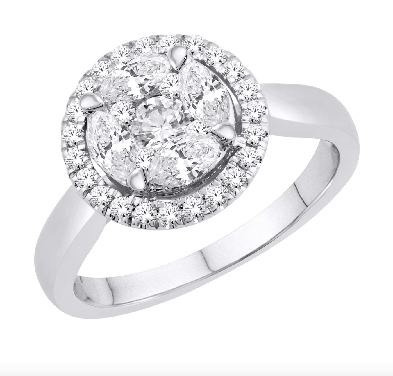 14KT Gold Diamond Women's Ring 1.00CTW