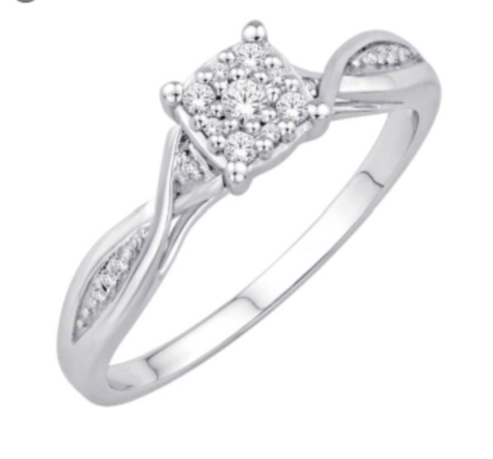 10KT Gold Diamond Women's Ring 0.10CTW