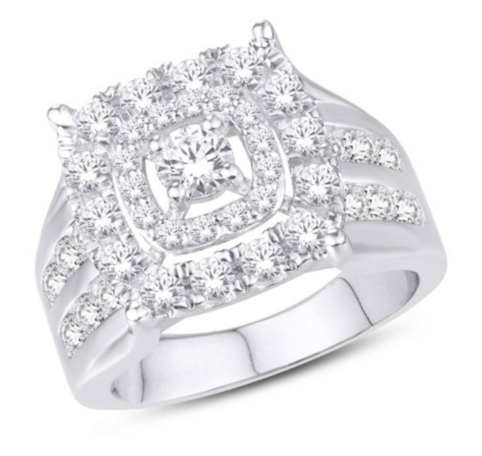10KT Gold Diamond Women's Ring 2.76CTW