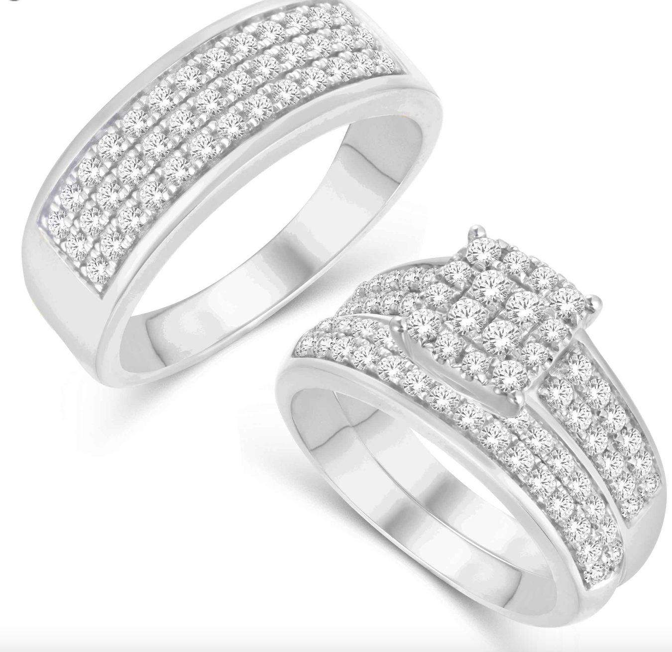 14K Trio Bridal Set 2.00CTW