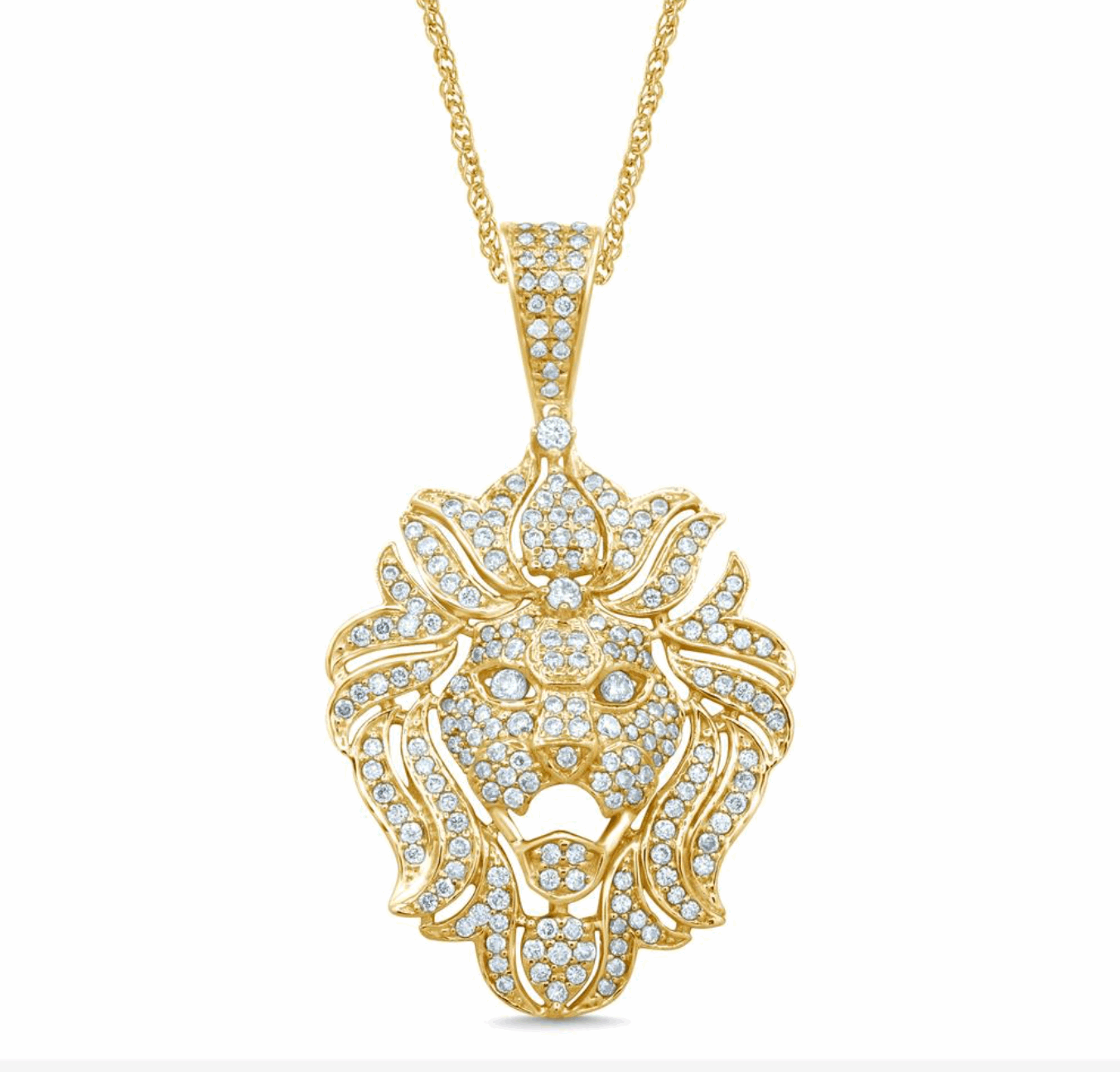 10K Gold Diamond Pendant 1.00CT