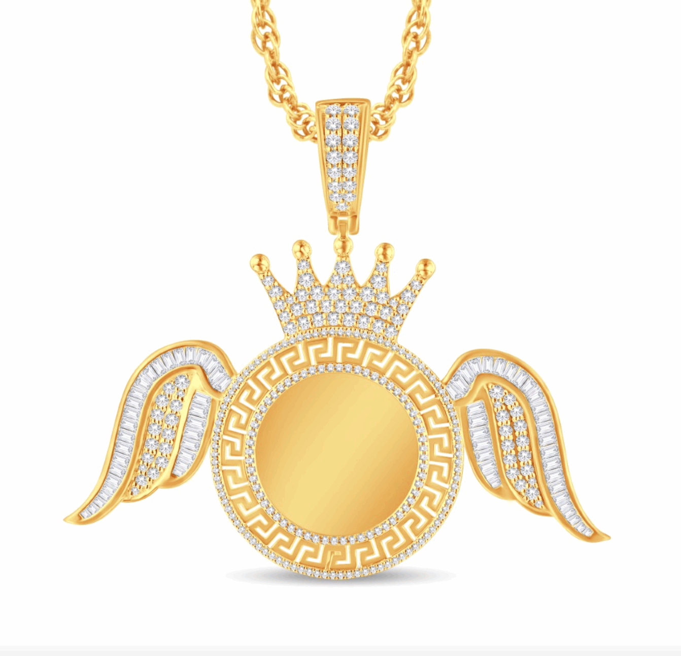 Picture Frame Pendant 10k Gold Memory Pendant 10K White Gold