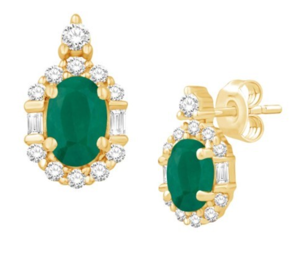 14K Gold Diamond Stud Earring