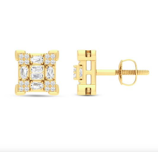 10K Gold Diamond Stud Earring