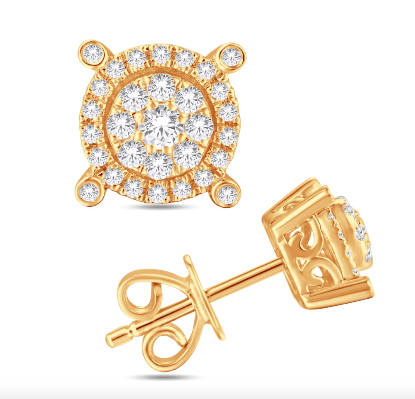 10K Gold Diamond Stud Earring