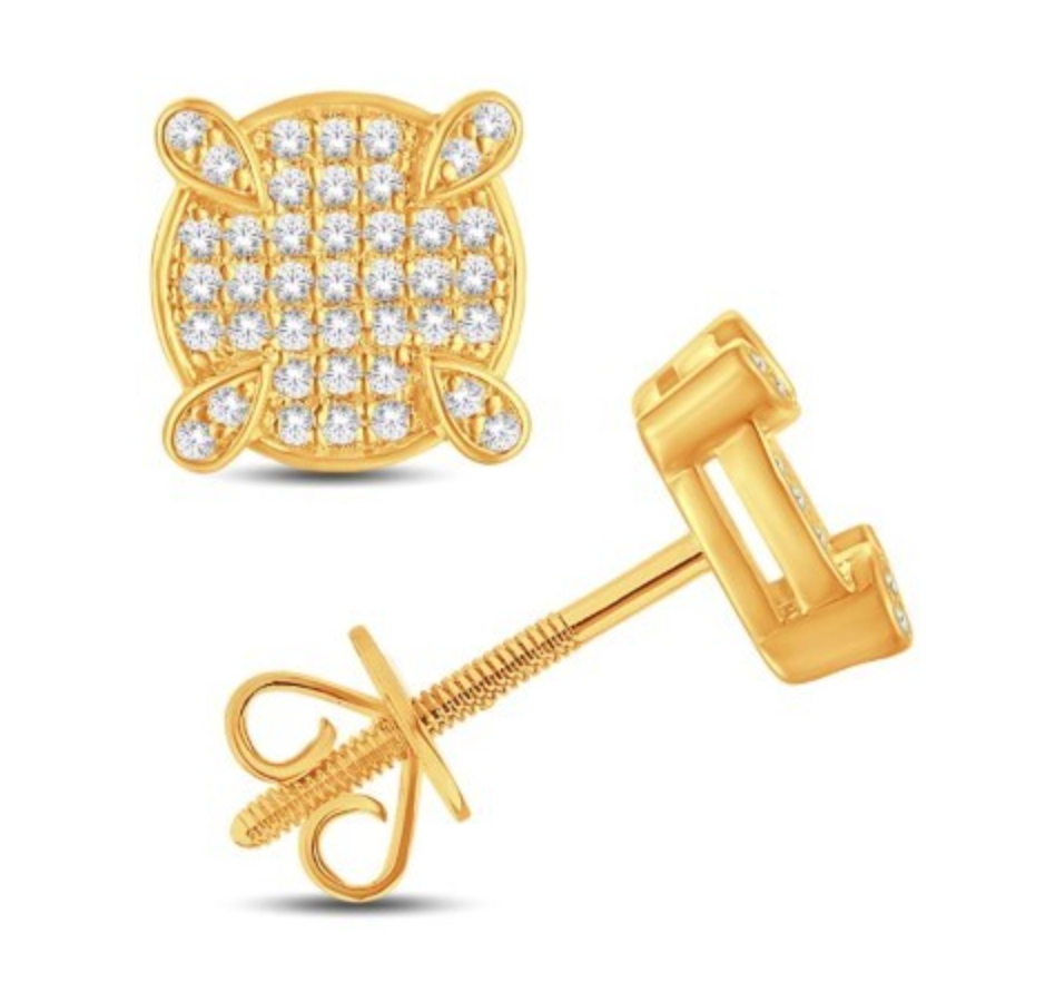 10K Gold Diamond Stud Earring