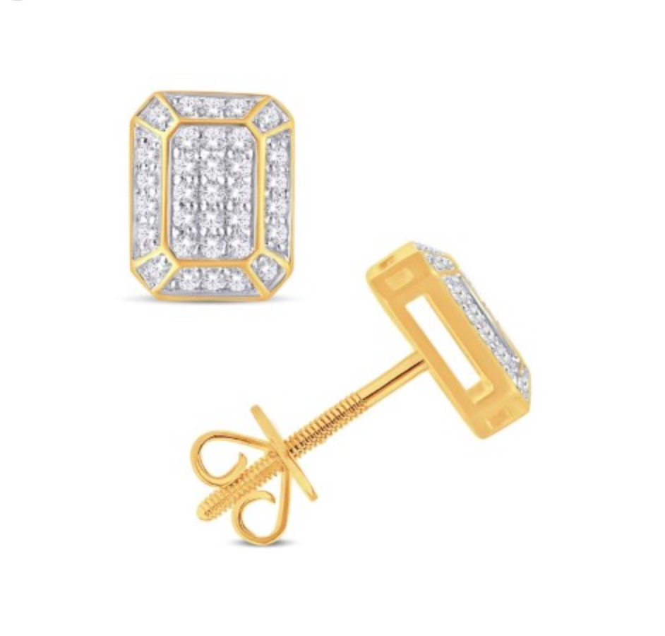 10K Gold Diamond Stud Earring