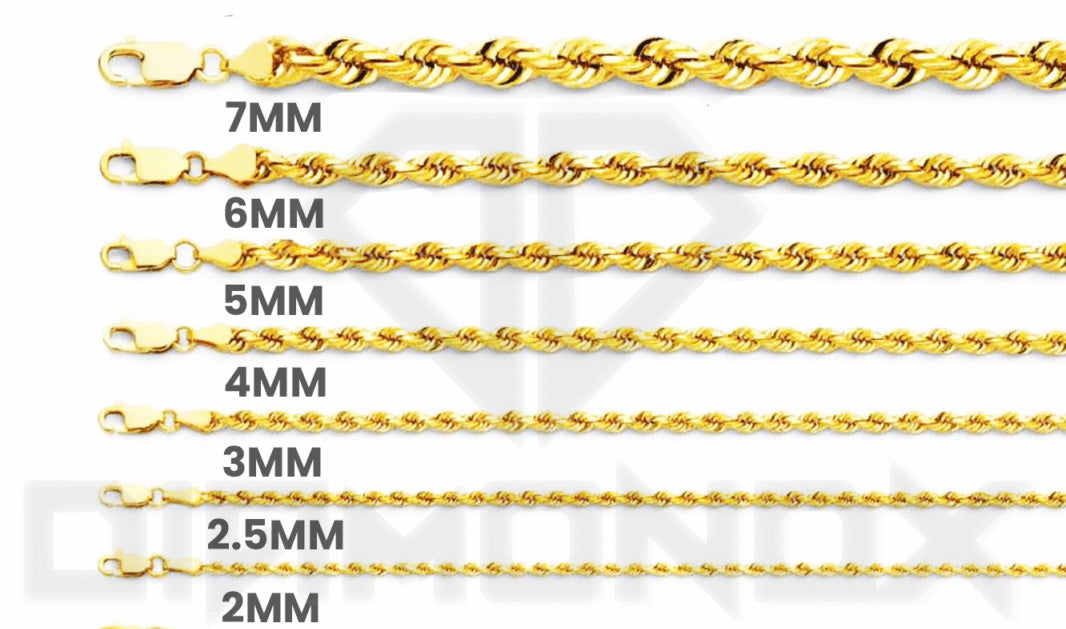 7mm 10K Hollow Rope Chain