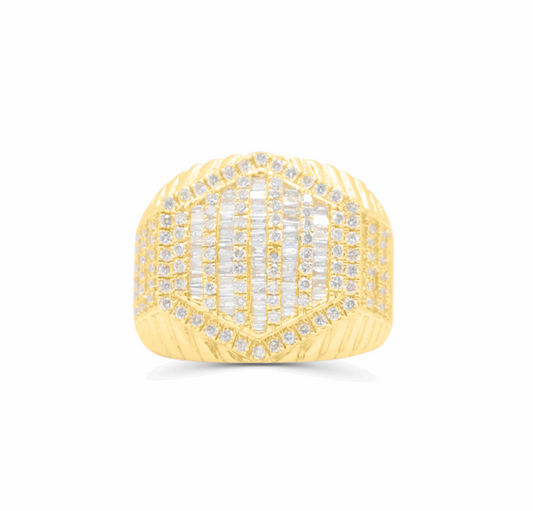 10K Gold Diamond Men's Ring 2.30CT