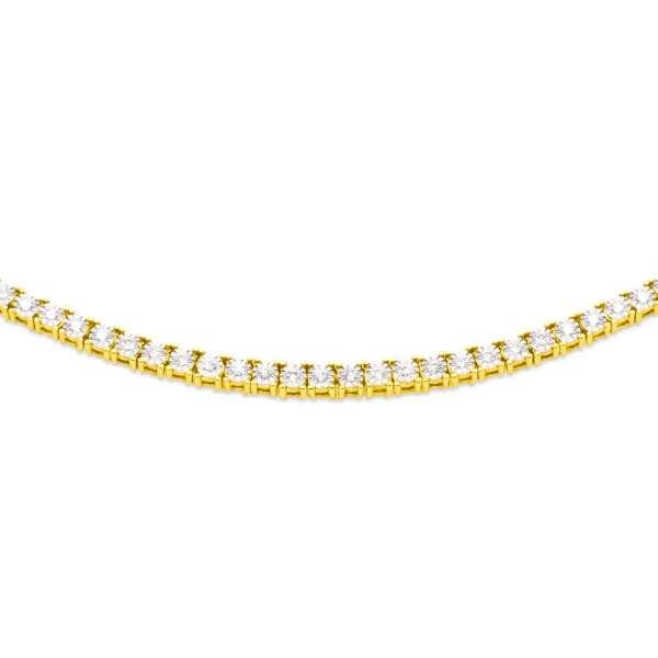 5mm 10K Mens Diamond Gold Tennis Chain